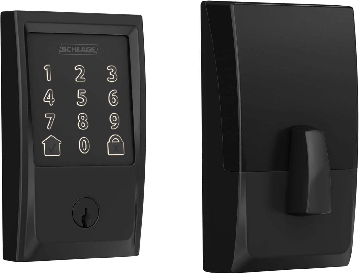 Schlage Encode Smart Wi-Fi Deadbolt, Century Trim, Matte Black