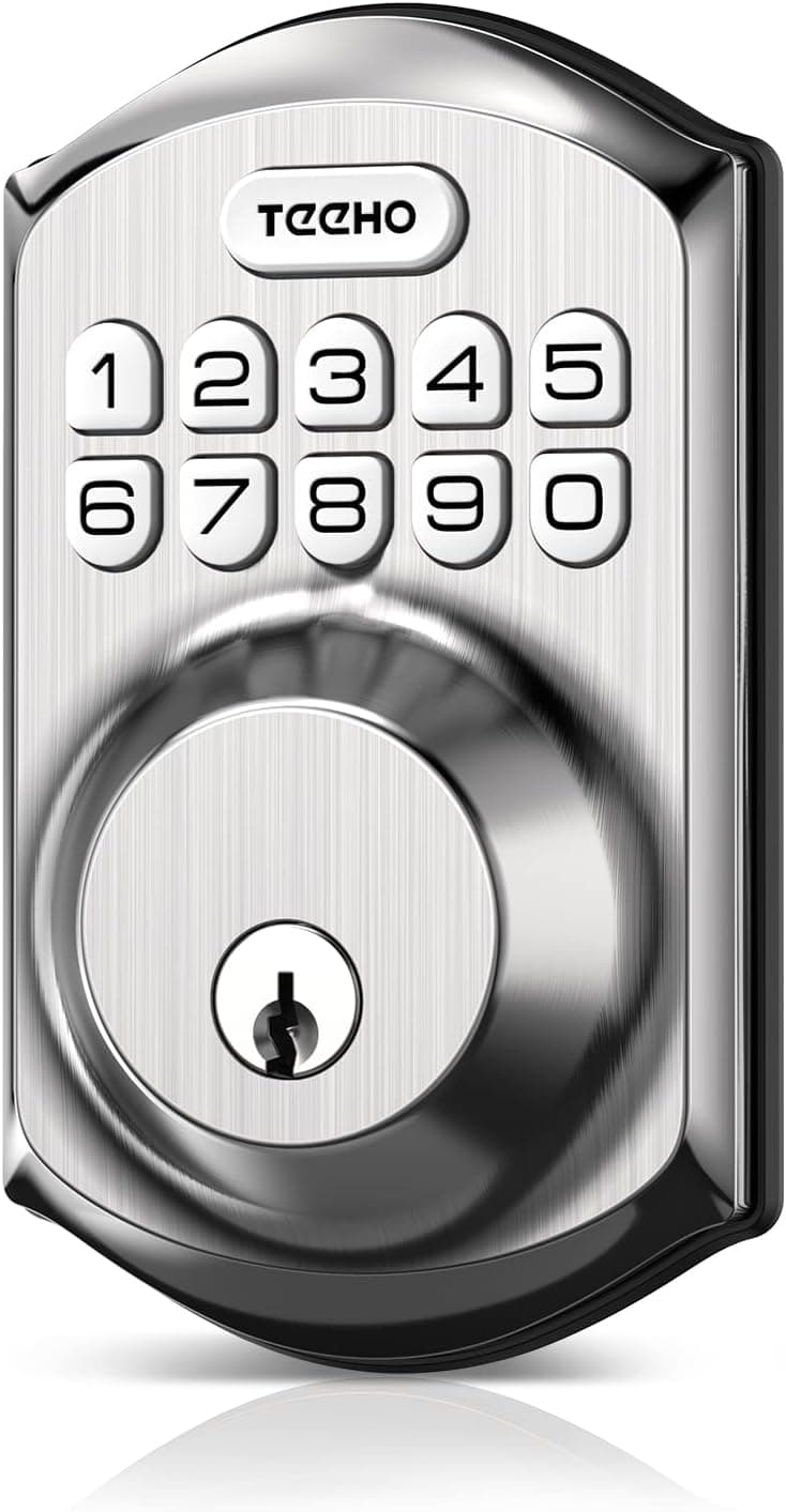 TEEHO TE001 Keyless Entry Deadbolt with Keypad, Satin Nickel