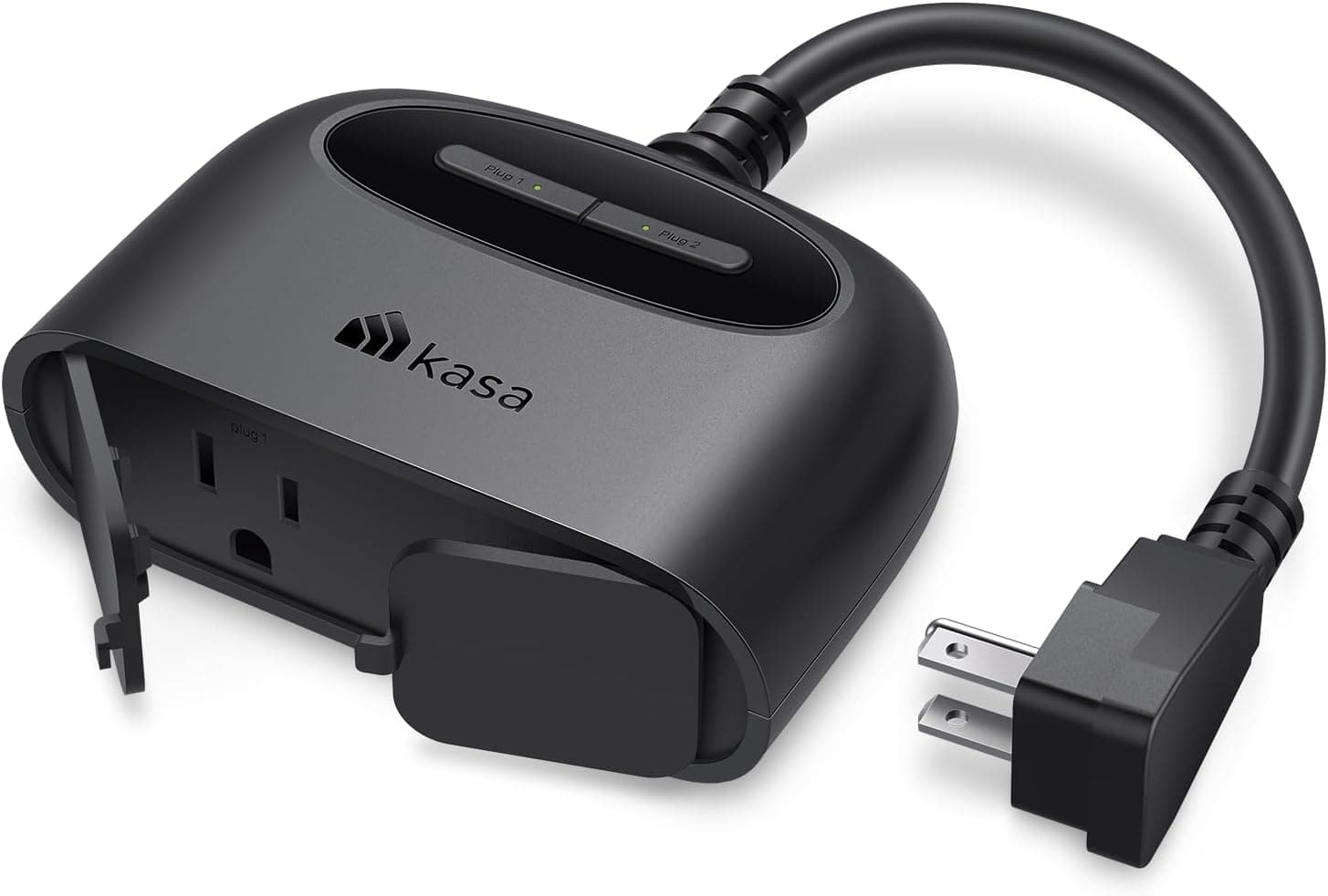 Kasa Outdoor Smart Plug EP40, 2 Sockets, Black